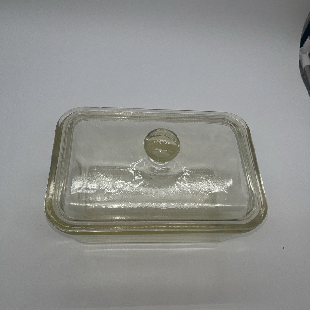 Vintage Glasbake 805 Loaf Pan Ovenware Clear w/ Subtle Yellow Tint